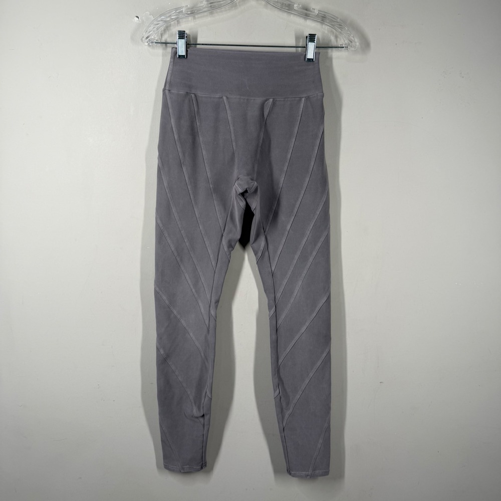 Alo Yoga Alosoft High Waist Sunray Seams Leggings Gray W54206R Women's Sz Small